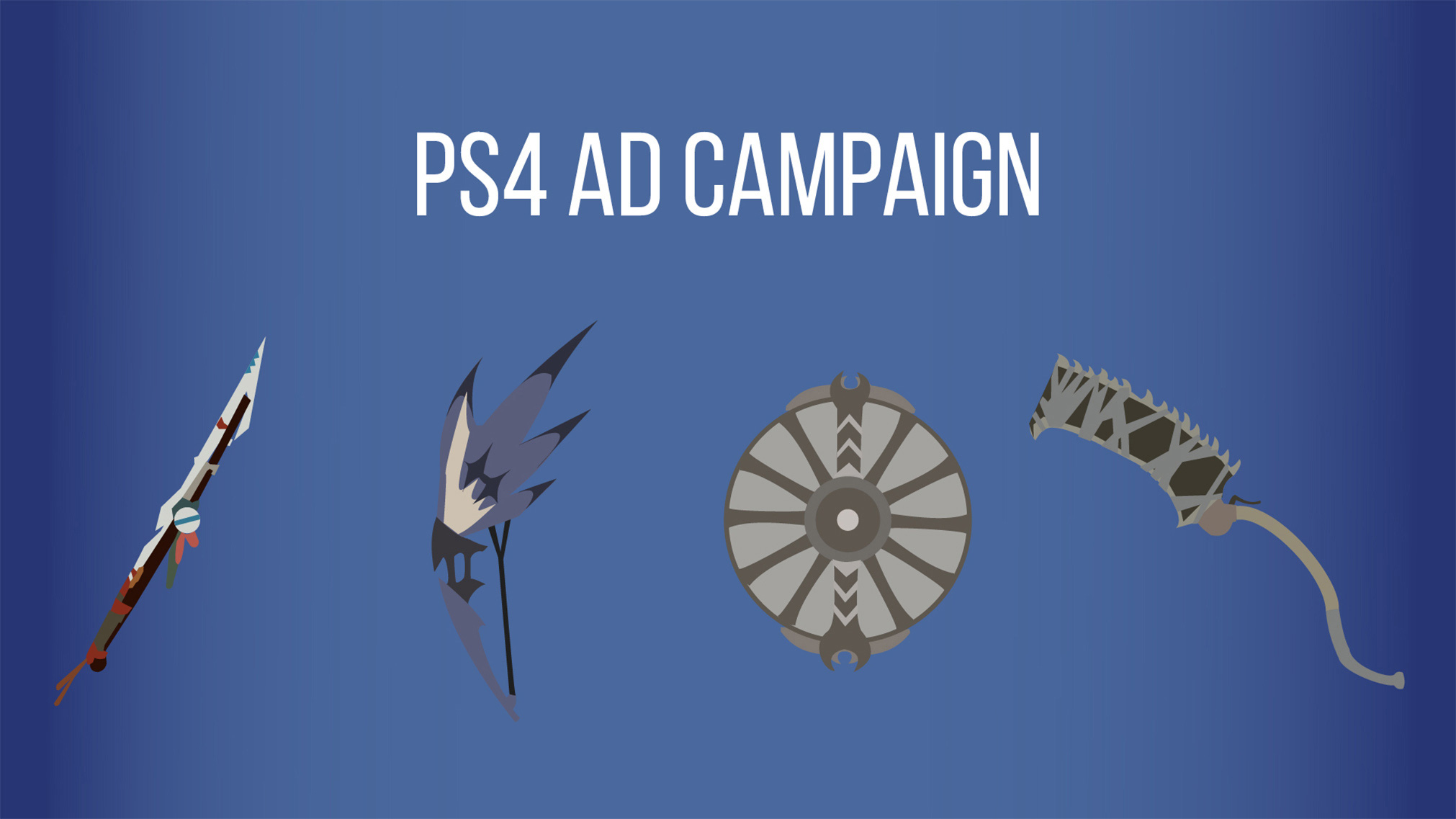 Branding. Create a fictional brand experience to advertise Sony's PS4.
